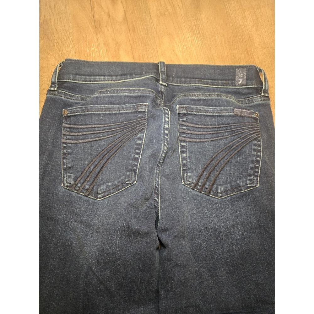 Seven for All Mankind brand bootcut jeans with a distressed, raw hem Size 28 - Picture 4 of 5